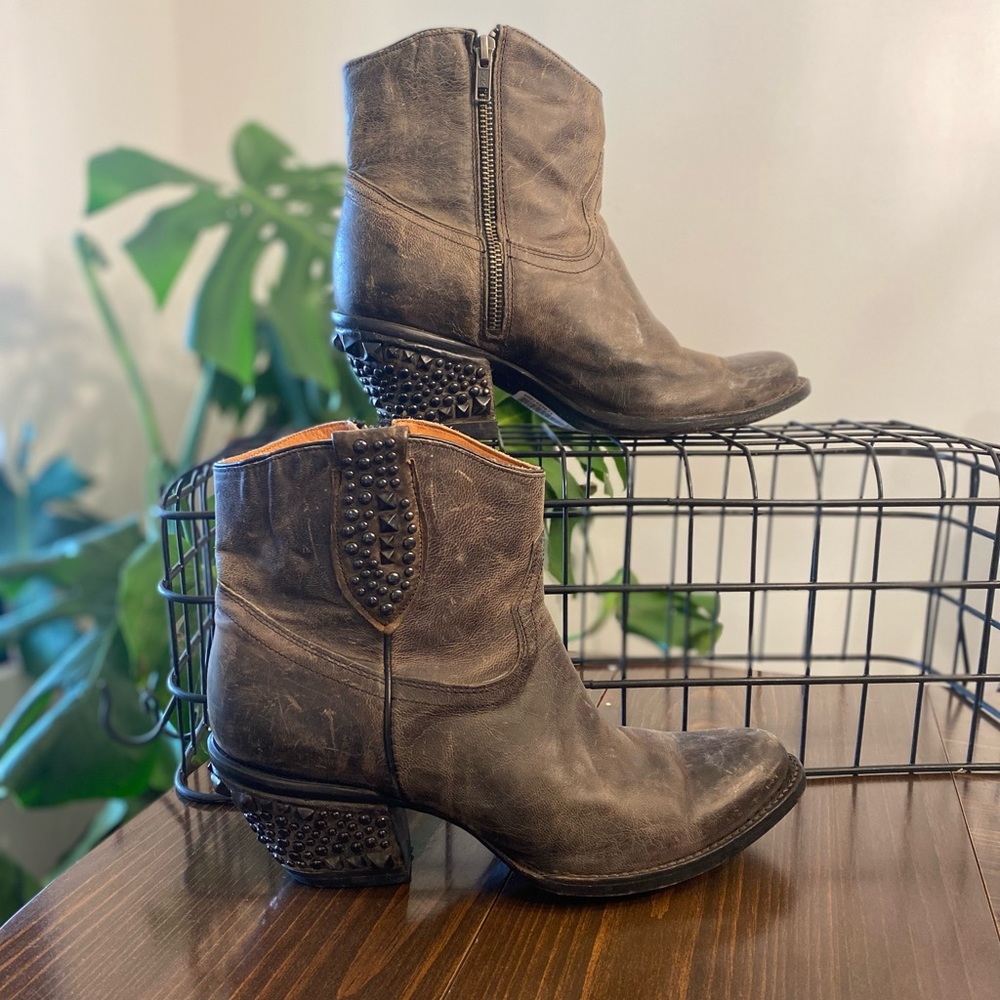 Lucchese Studded Ankle Boots
